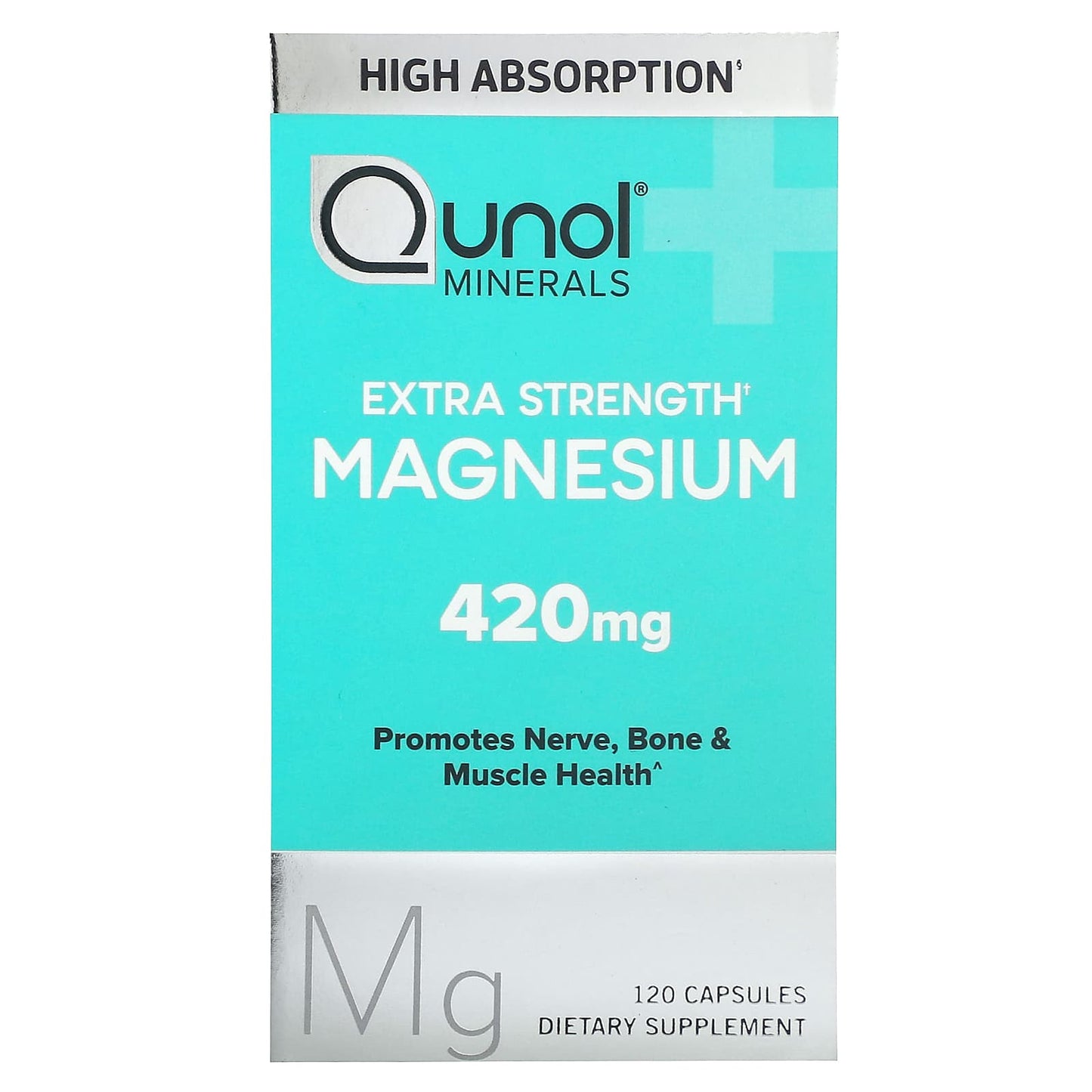Qunol, Magnesium, Extra Strength, 120 Capsules (210 mg per Capsule) - Image 1