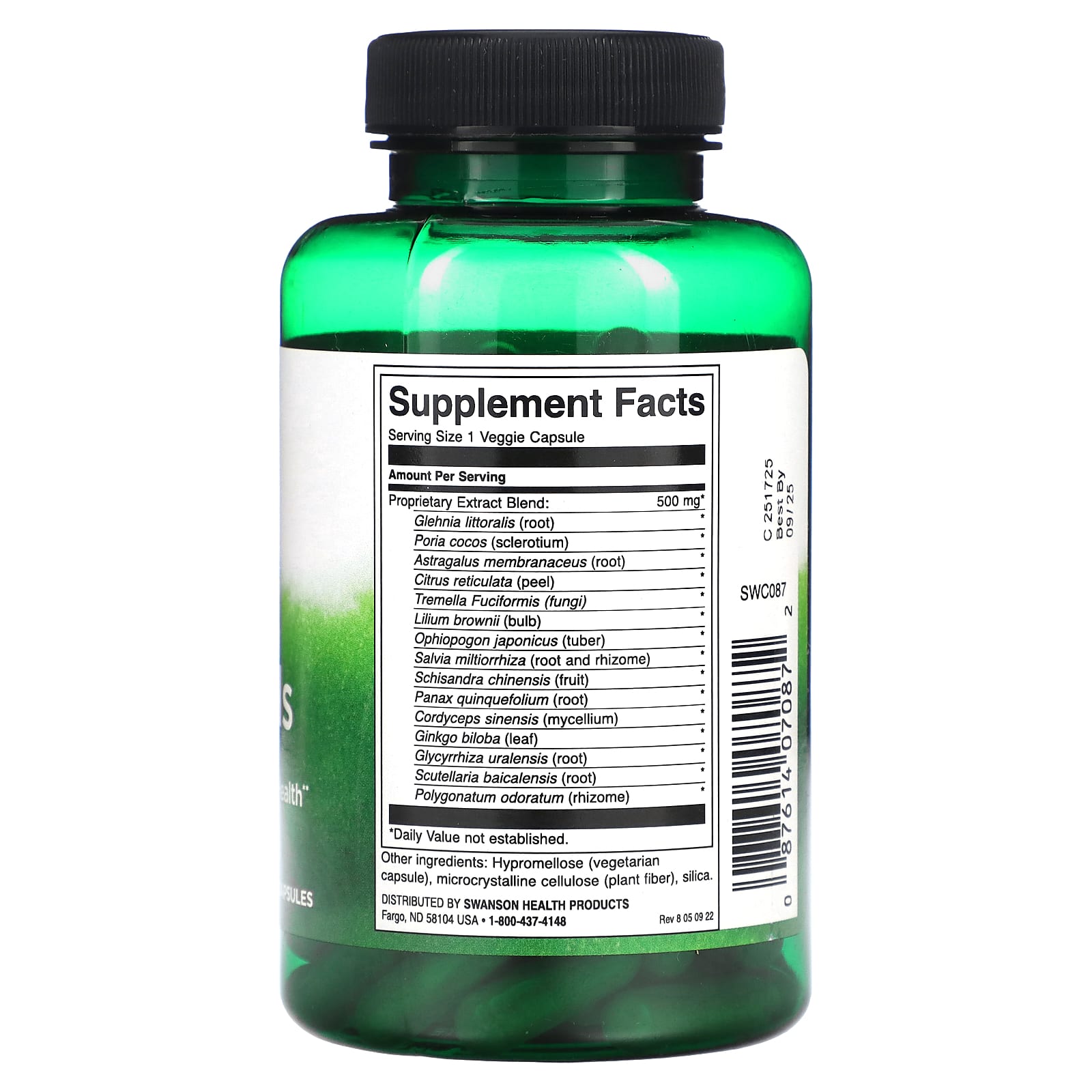 Swanson, Lung Essentials, 500 mg, 120 Veggie Capsules - Image 2