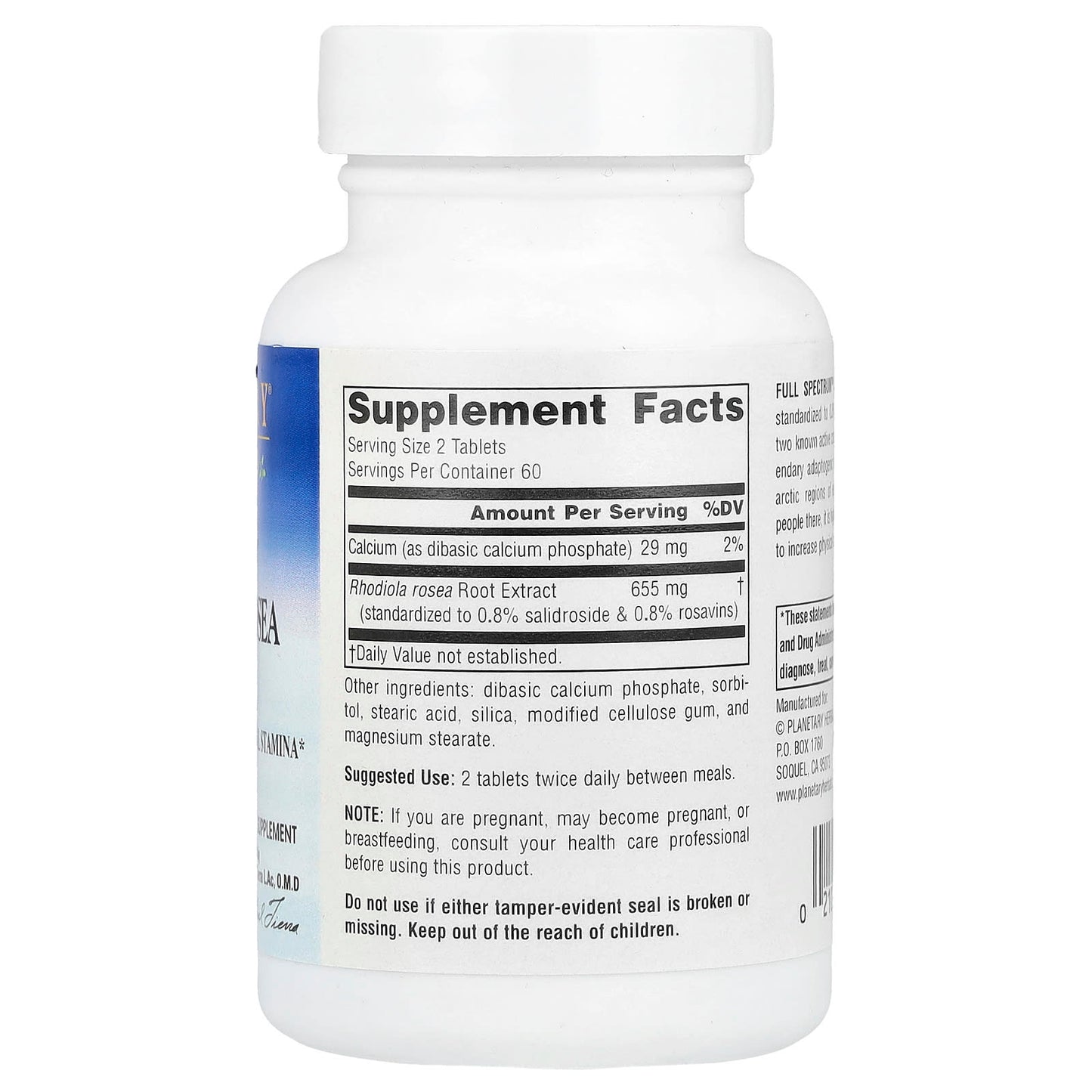 Planetary Herbals, Full Spectrum™ Rhodiola Rosea Extract, 120 Tablets (327 mg per Tablet) - Image 2