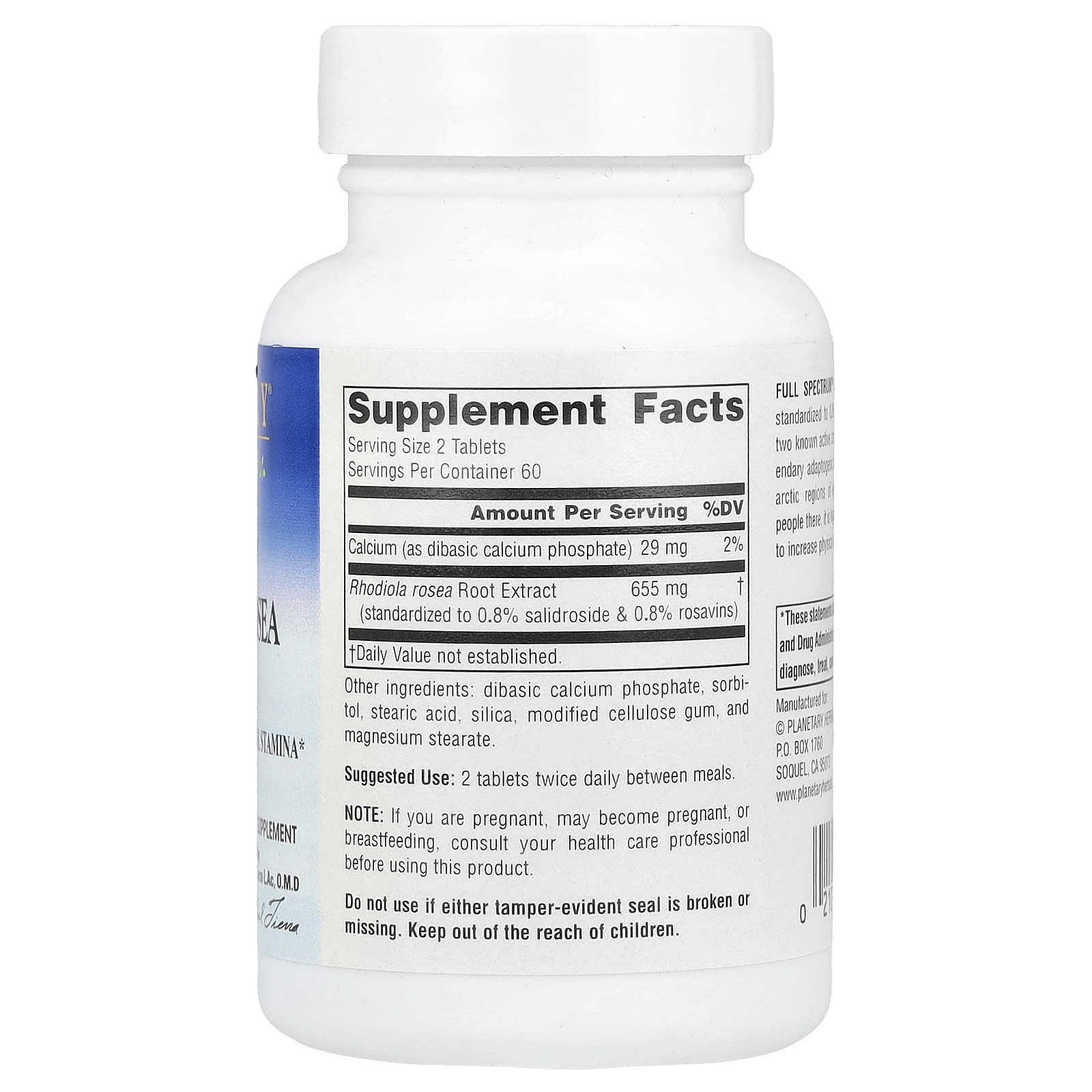 Planetary Herbals, Full Spectrum™ Rhodiola Rosea Extract, 120 Tablets (327 mg per Tablet) - Image 2