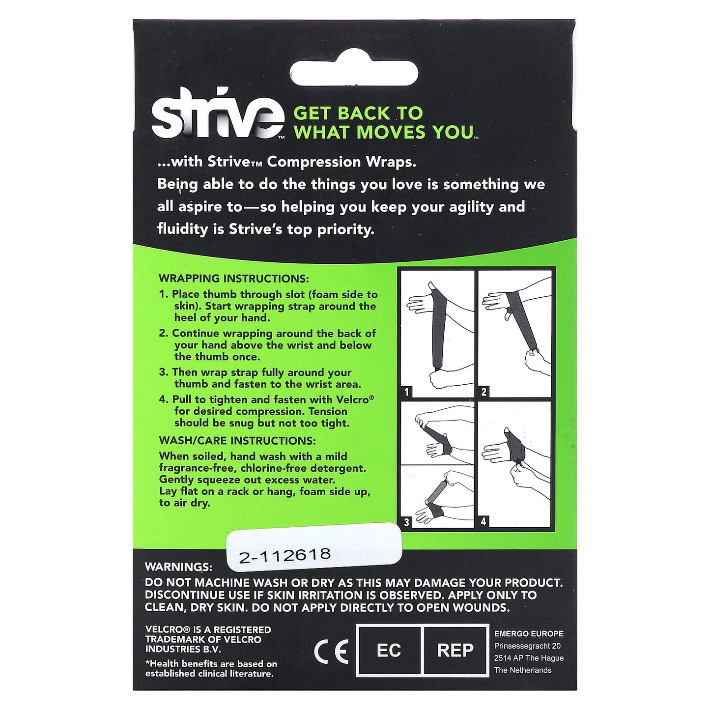 Strive, Right Thumb Compression Wrap , 1 Count - Image 2