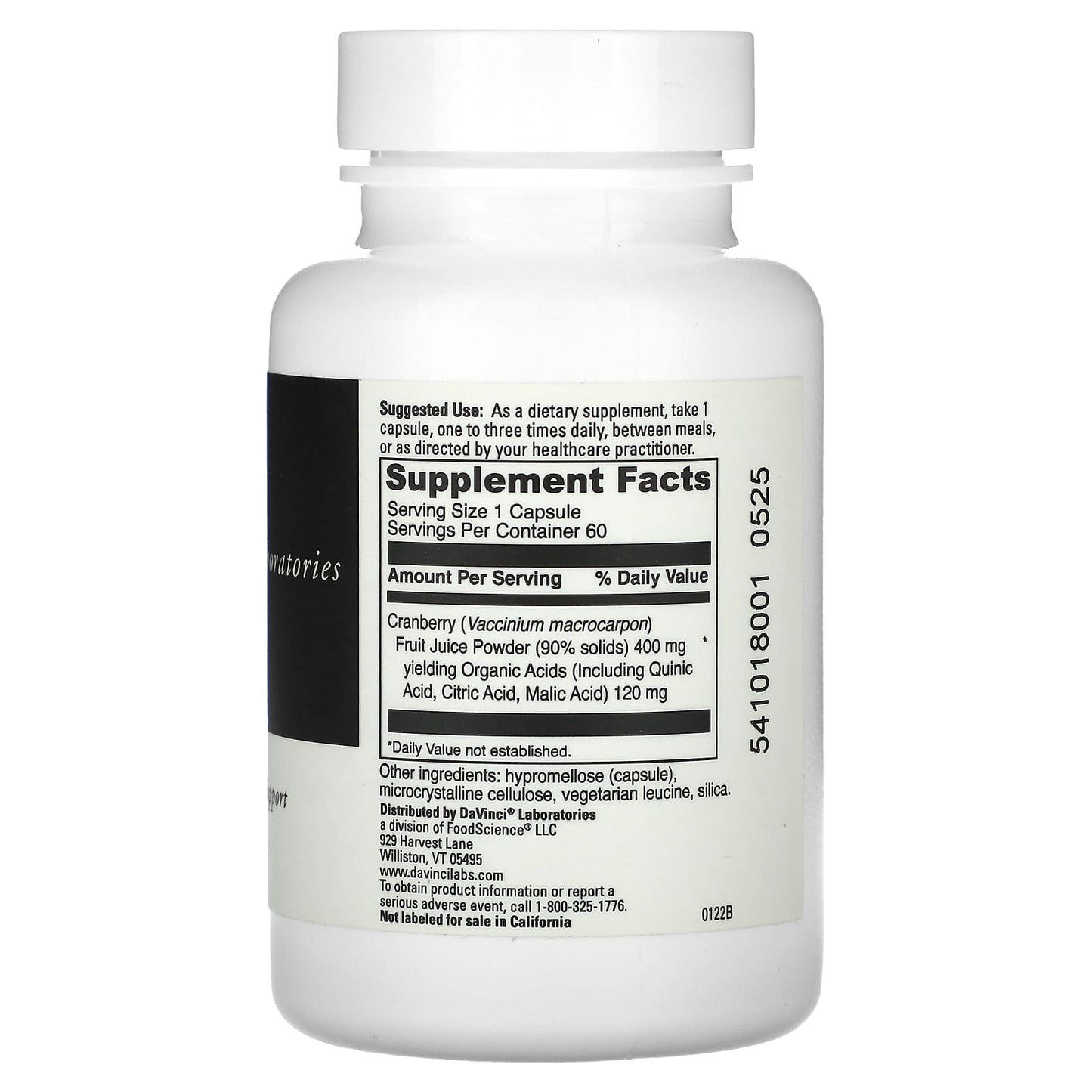 Support Urinary Tract Health with DaVinci Laboratories Cranberry Capsules - Image 2