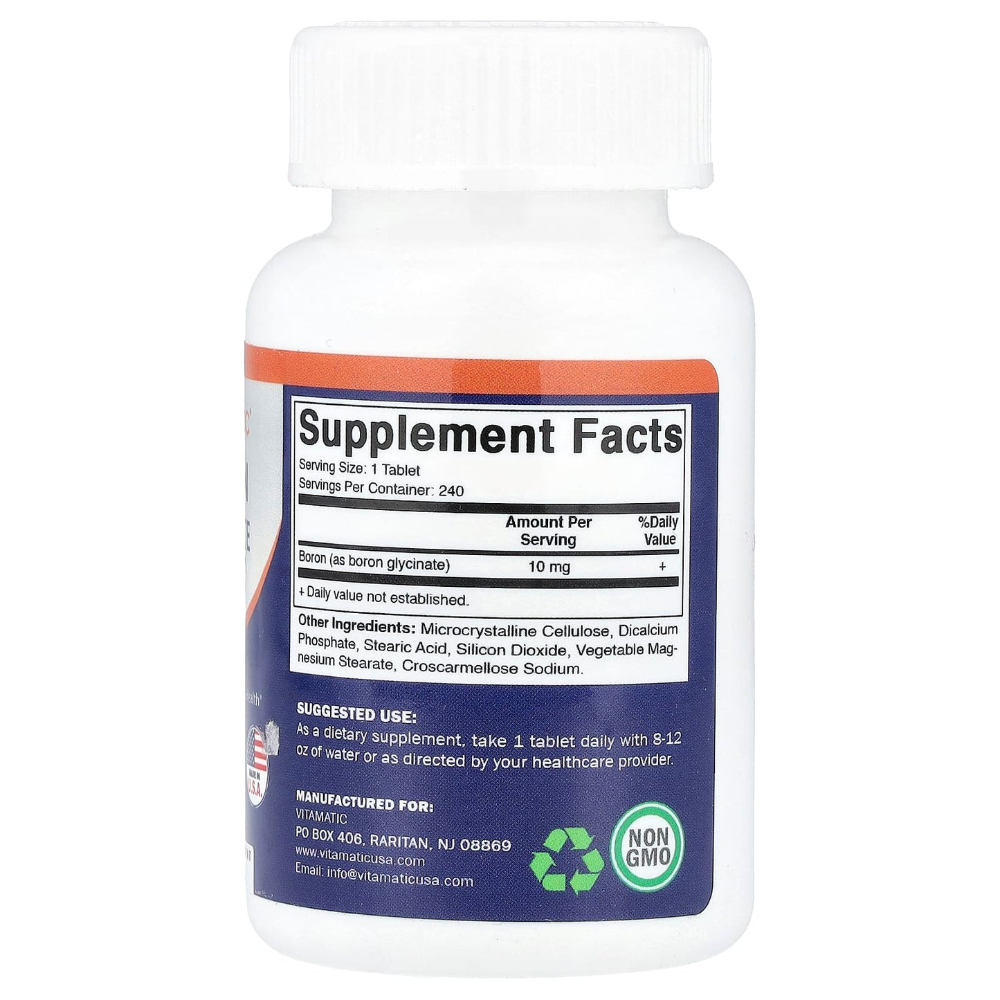 Vitamatic, Boron Glycinate, 10 mg, 240 Tablets - Image 2