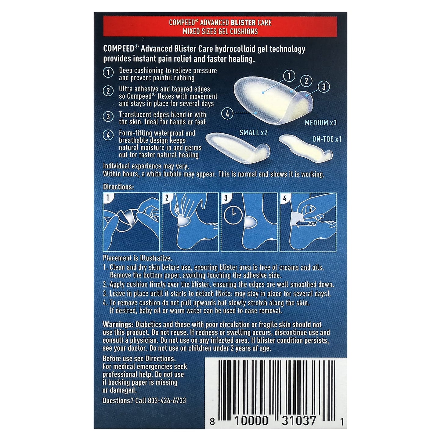 Compeed Advanced Blister Care, Instant Pain Relief & Protection - Image 2