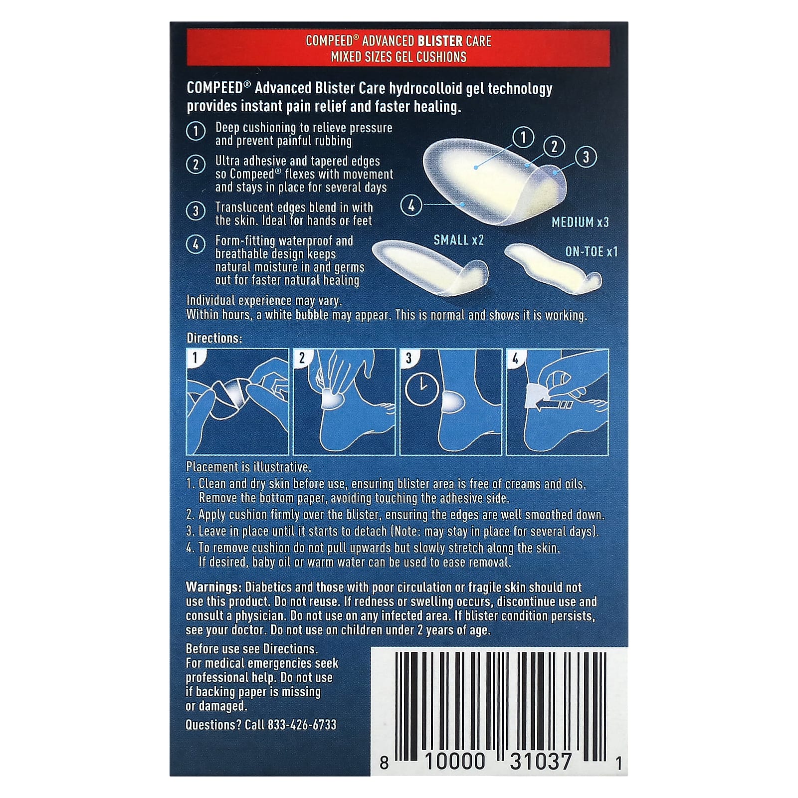 Compeed Advanced Blister Care, Instant Pain Relief & Protection - Image 2