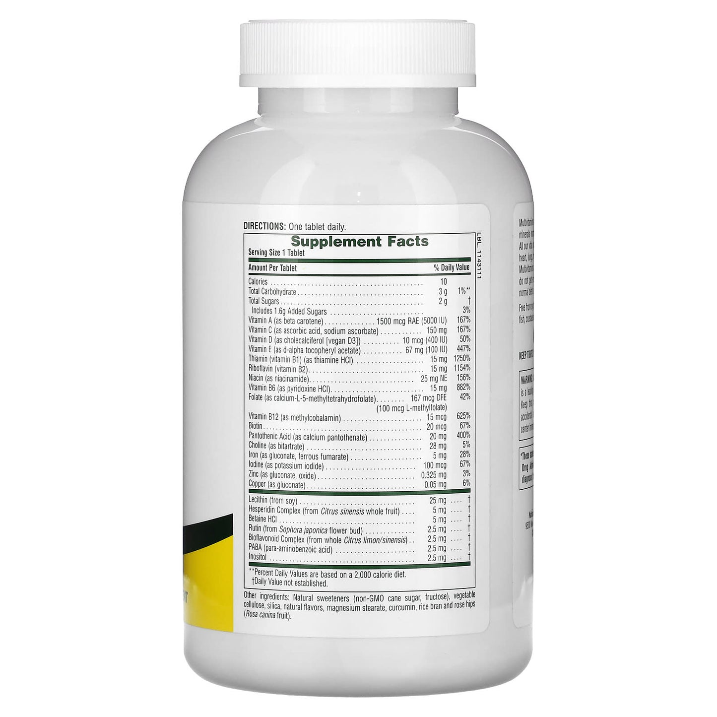 NaturesPlus, Adult's Chewable Multivitamin & Mineral, Pineapple, 180 Tablets - Image 2