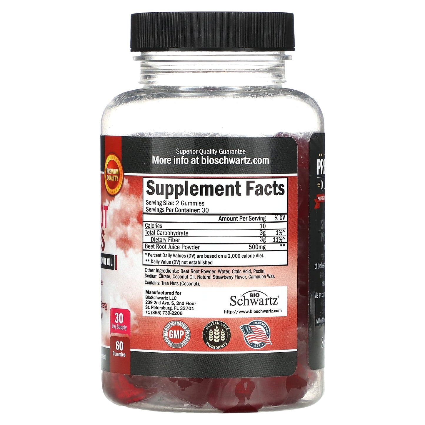 BioSchwartz Beet Root Gummies - Sugar Free, Gluten-Free Energy Supplement - Image 2