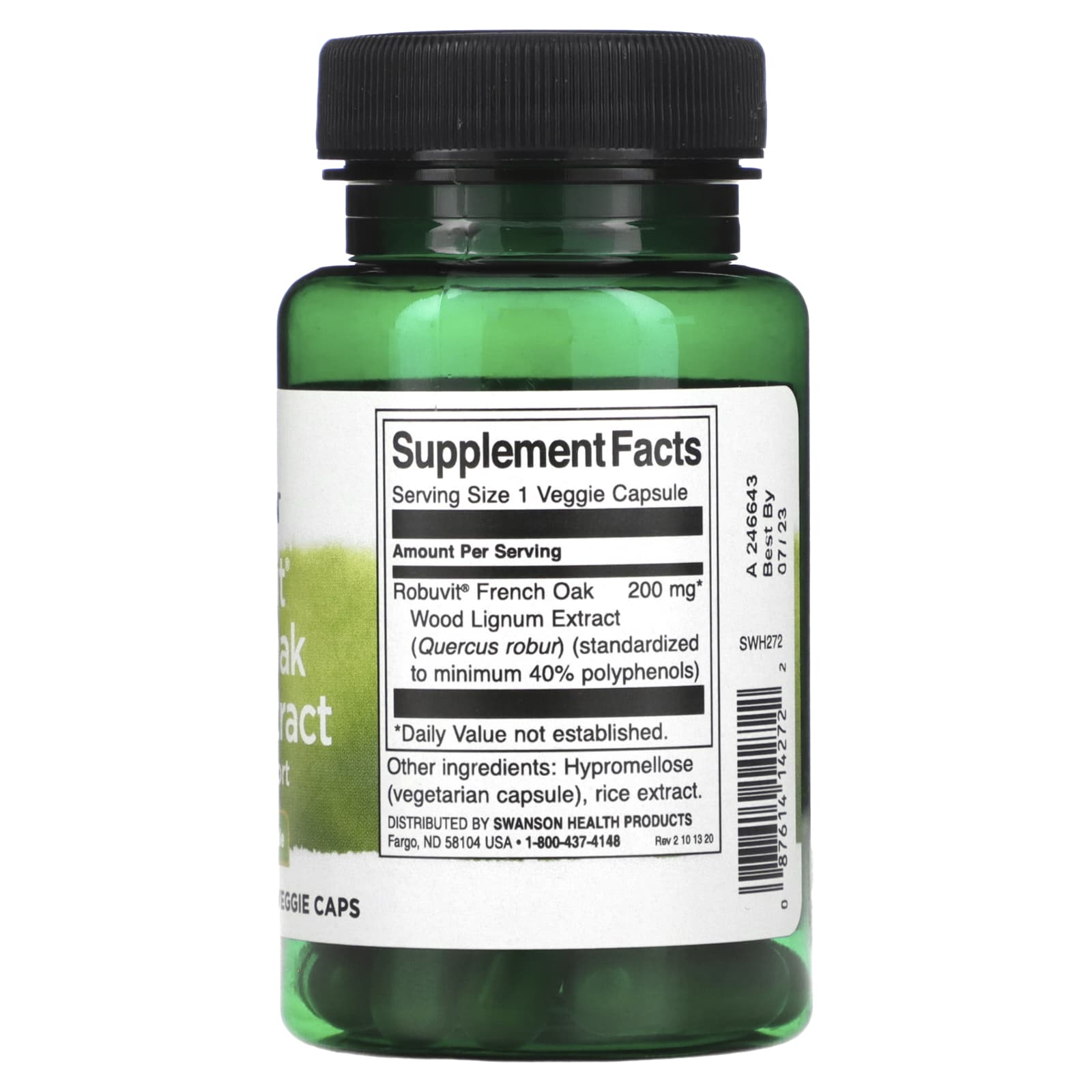 Swanson, Robuvit French Oak Wood Extract, 200 mg, 30 Veggie Caps