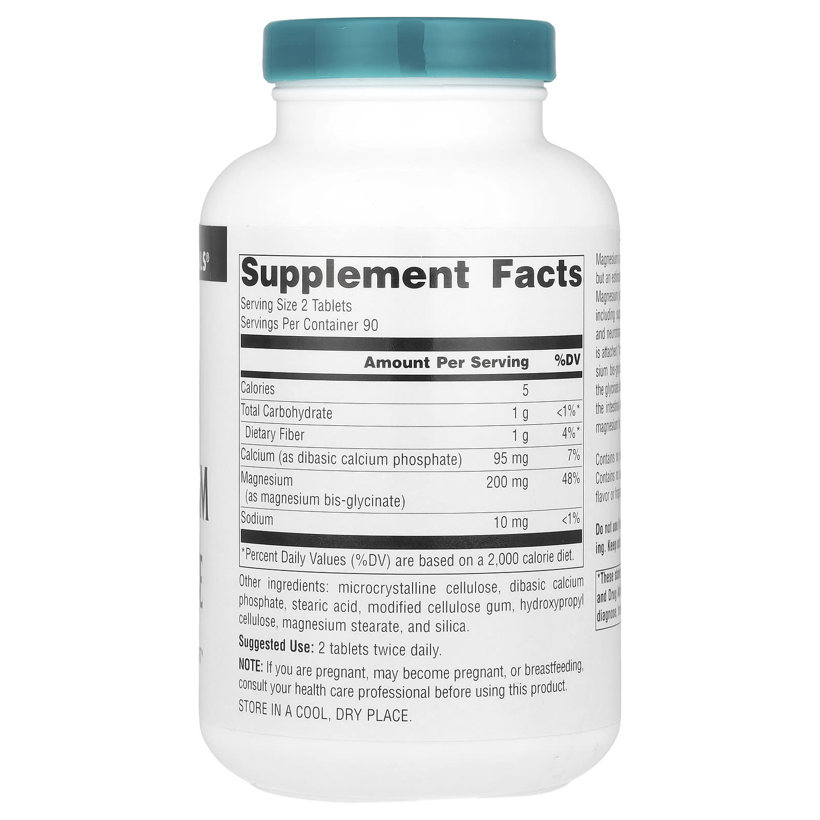 Source Naturals, Magnesium Glycinate , 180 Tablets - Image 2