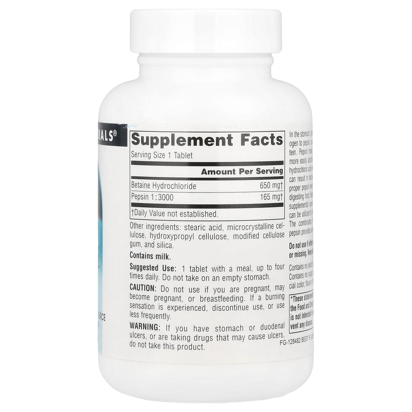 Source Naturals, Betaine HCI, 90 Tablets - Image 2