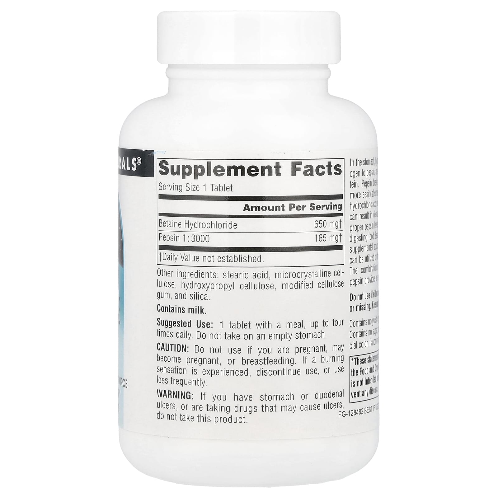 Source Naturals, Betaine HCI, 90 Tablets - Image 2