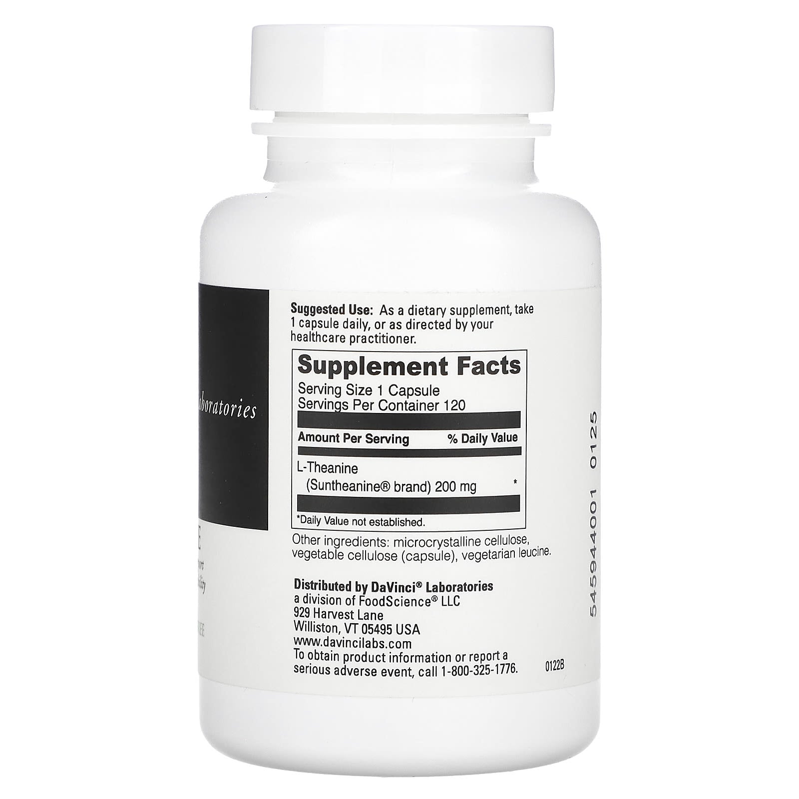L-Theanine Supplement by DaVinci Laboratories for Relaxation & Focus - Image 2