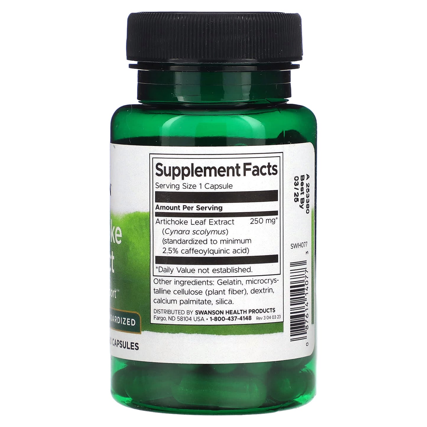 Swanson, Artichoke Extract, 250 mg , 60 Capsules - Image 2