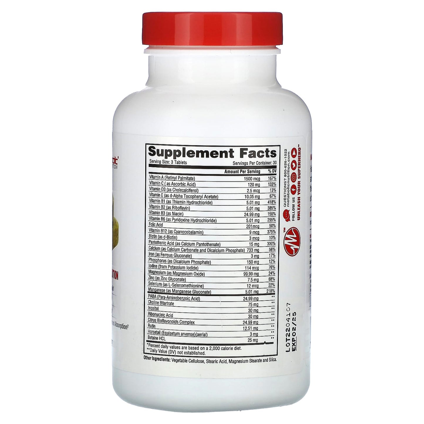 Metabolic Nutrition, Hair Skin & Nails, 90 Tablets