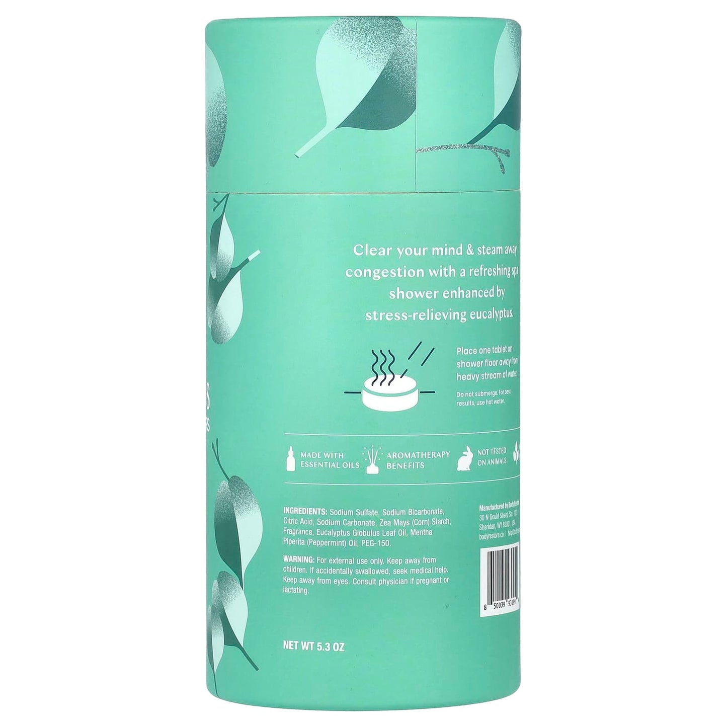 Eucalyptus Body Restore Shower Steamers - 6 Tablets for Stress Relief - Image 2