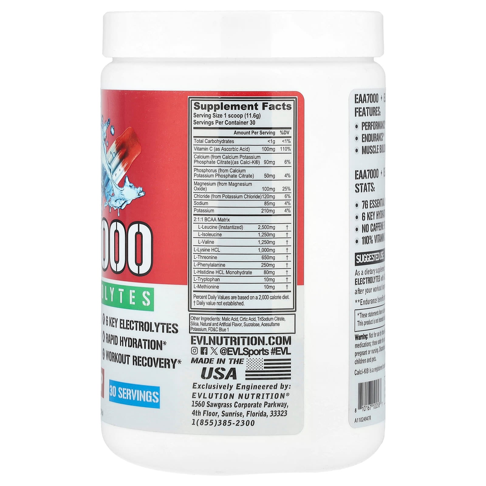 EVLution Nutrition EAA 7000 Electrolytes for Workout Recovery - Image 2