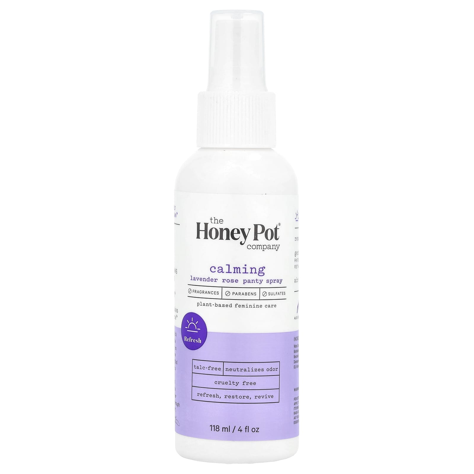 The Honey Pot Company, Panty Spray, Calming Lavender Rose, 4 fl oz (118 ml) - Image 1