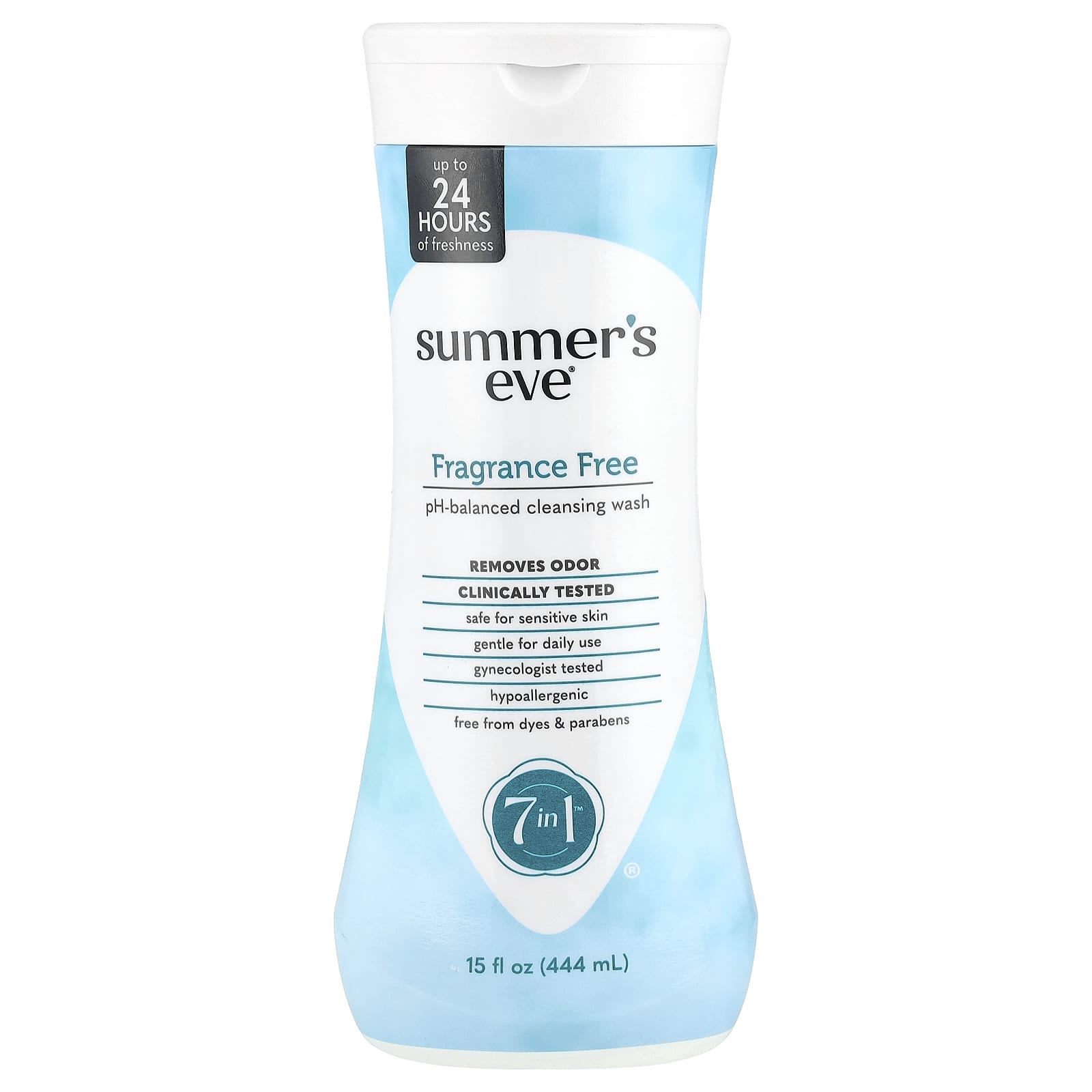 Summer's Eve, 7 in 1™ pH-Balanced Cleansing Wash, Fragrance Free, 15 fl oz (444 ml) - Image 1