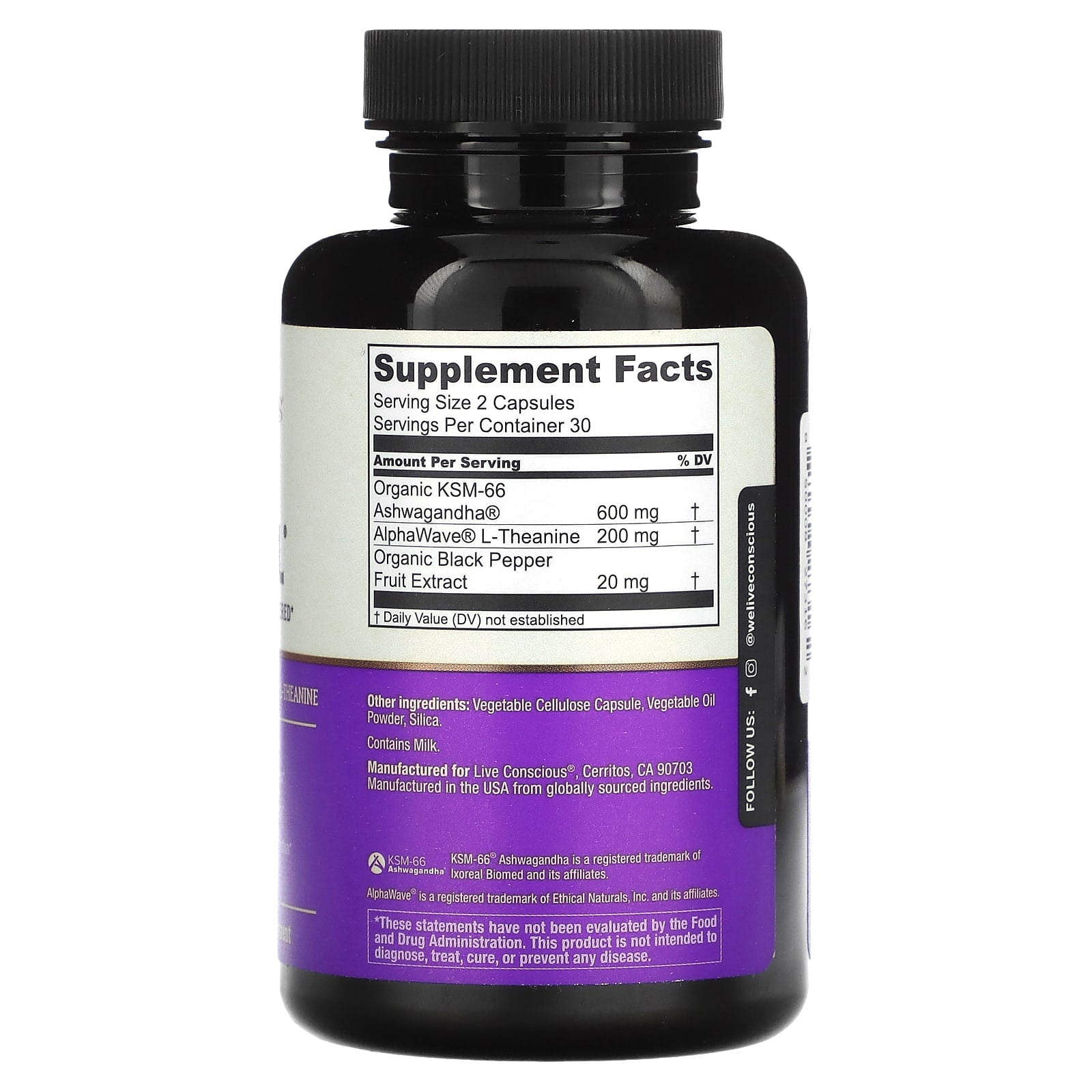 Live Conscious, Zenwell, 60 Capsules - Image 2