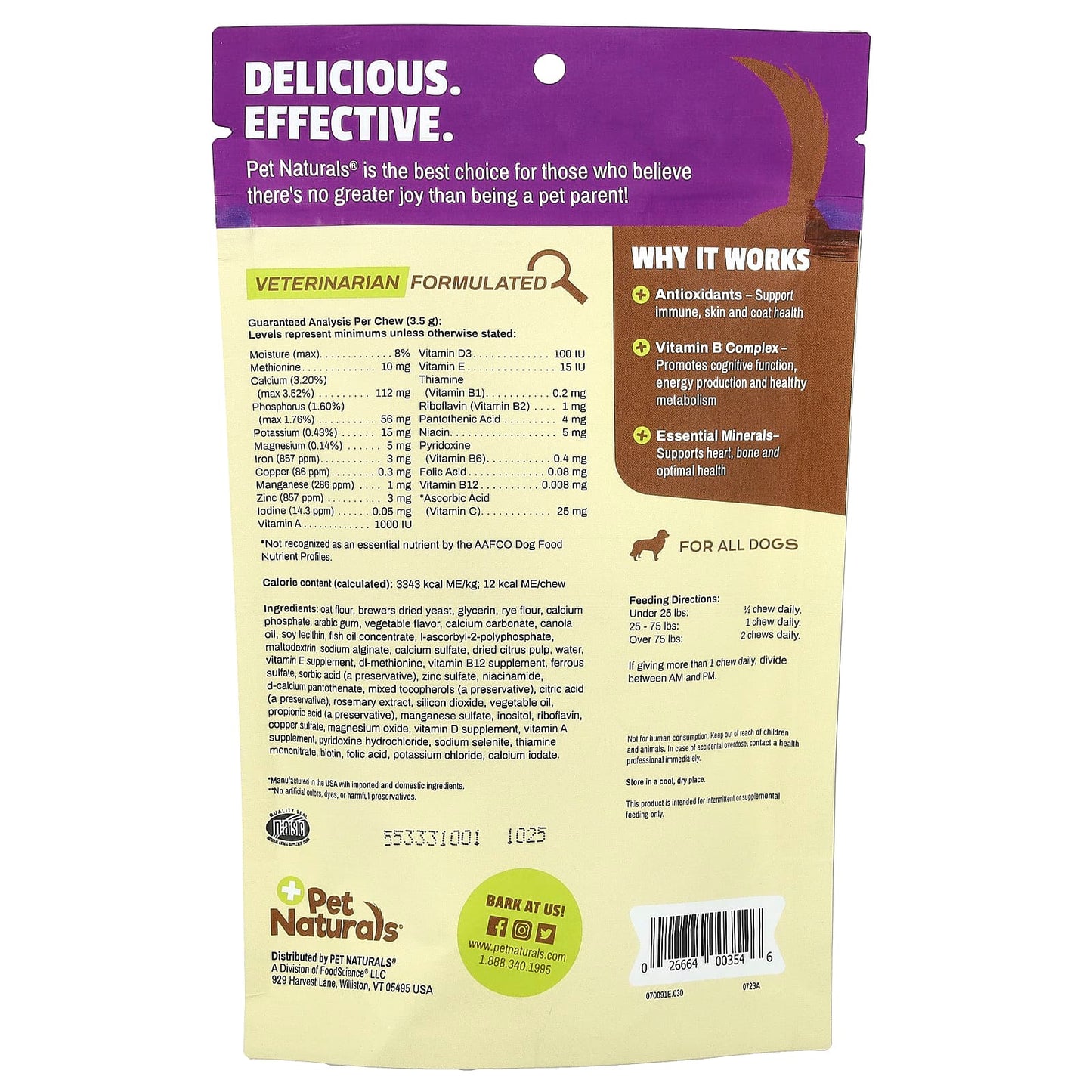 Pet Naturals, Daily Multi, For Dogs, All Sizes, 30 Chews, 3.7 oz (105 g) - Image 2