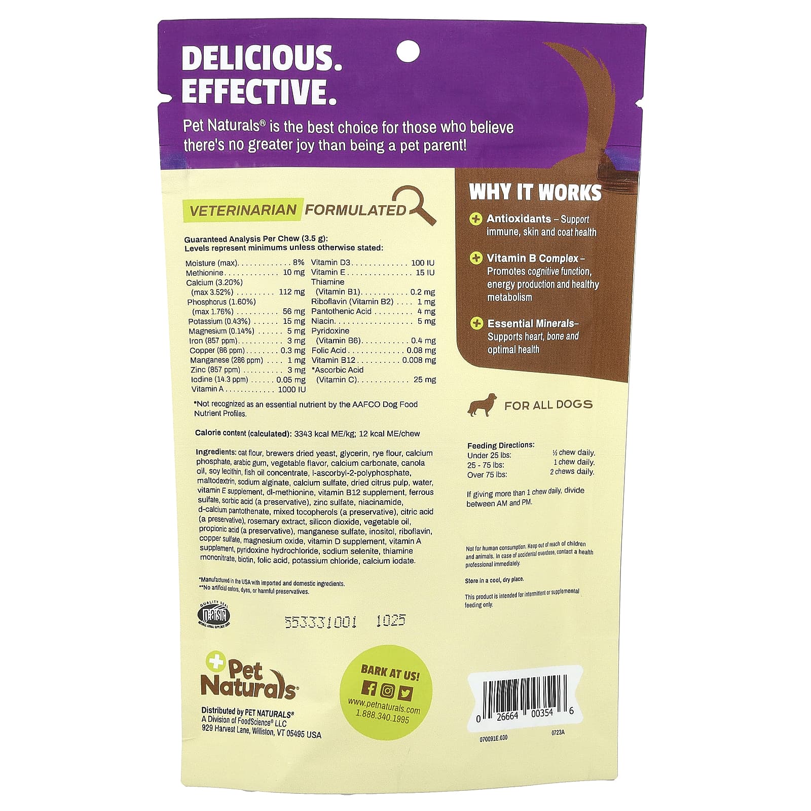 Pet Naturals, Daily Multi, For Dogs, All Sizes, 30 Chews, 3.7 oz (105 g) - Image 2