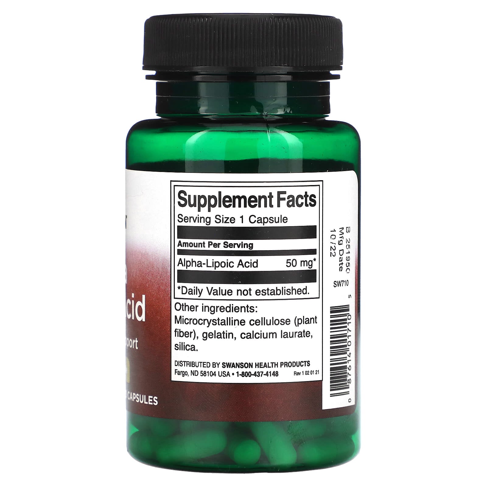 Swanson, Alpha Lipoic Acid, 50 mg, 120 Capsules - Image 2