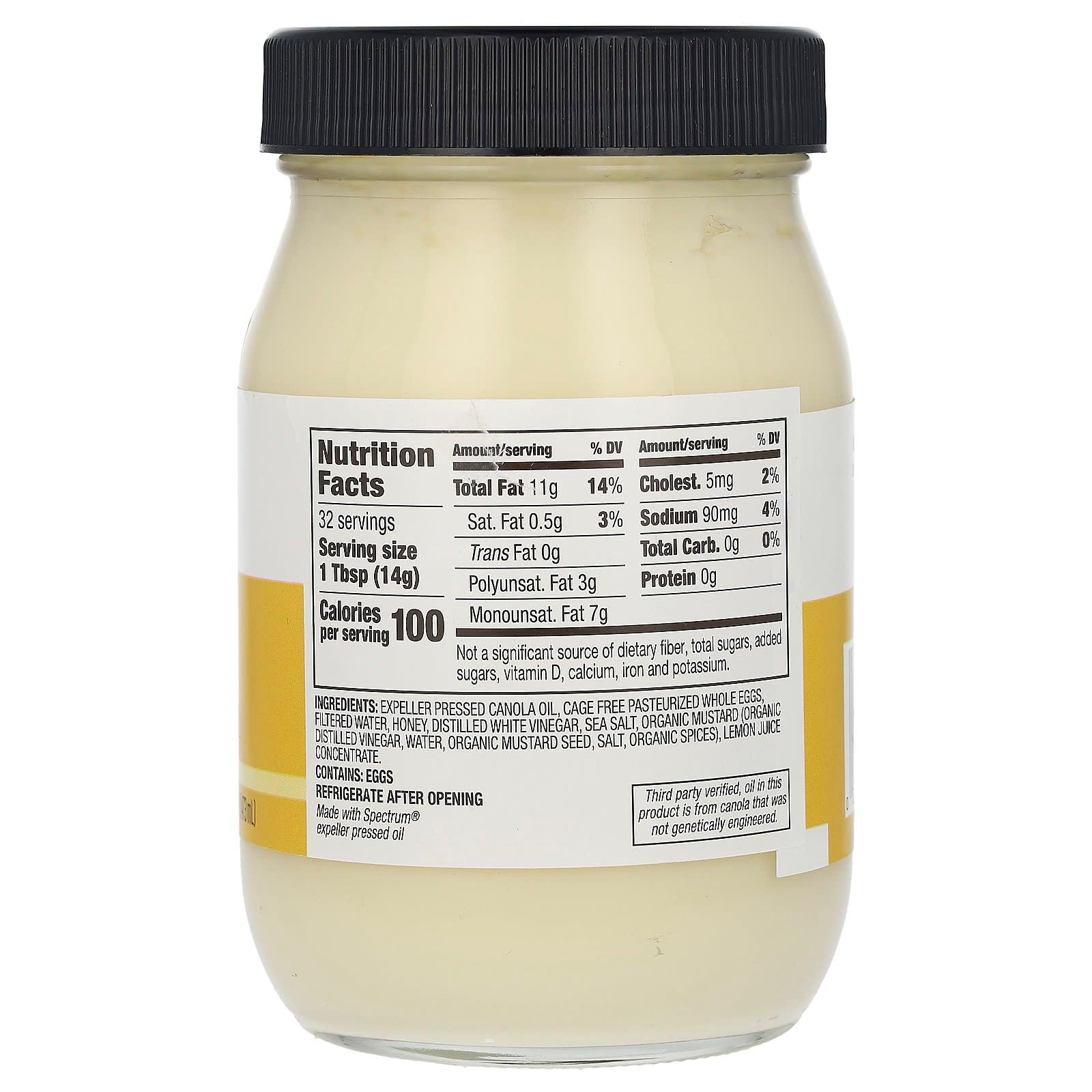 Spectrum Culinary, Canola Mayonnaise, 16 fl oz (473 ml) - Image 2