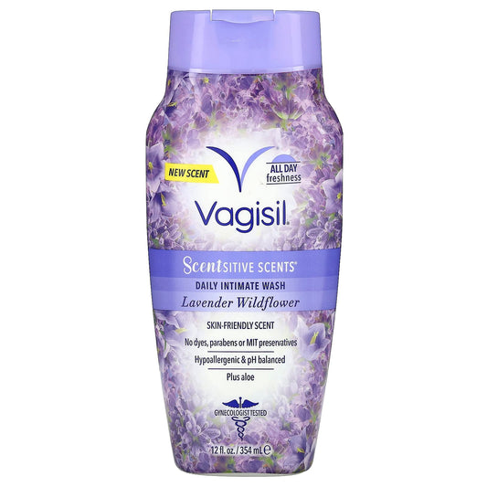 Vagisil, Scentsitive Scents, Daily Intimate Wash, Lavender Wildflower, 12 fl oz (354 ml) - Image 1