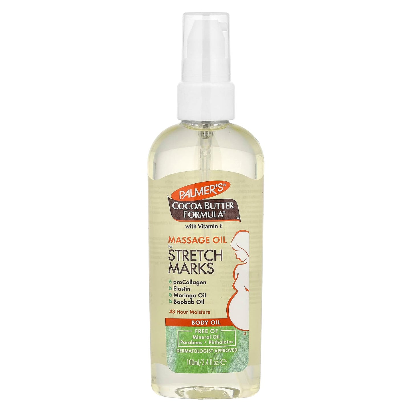Palmer's, Cocoa Butter Formula® With Vitamin E, Massage Oil for Stretch Marks, 3.4 fl oz (100 ml) - Image 1