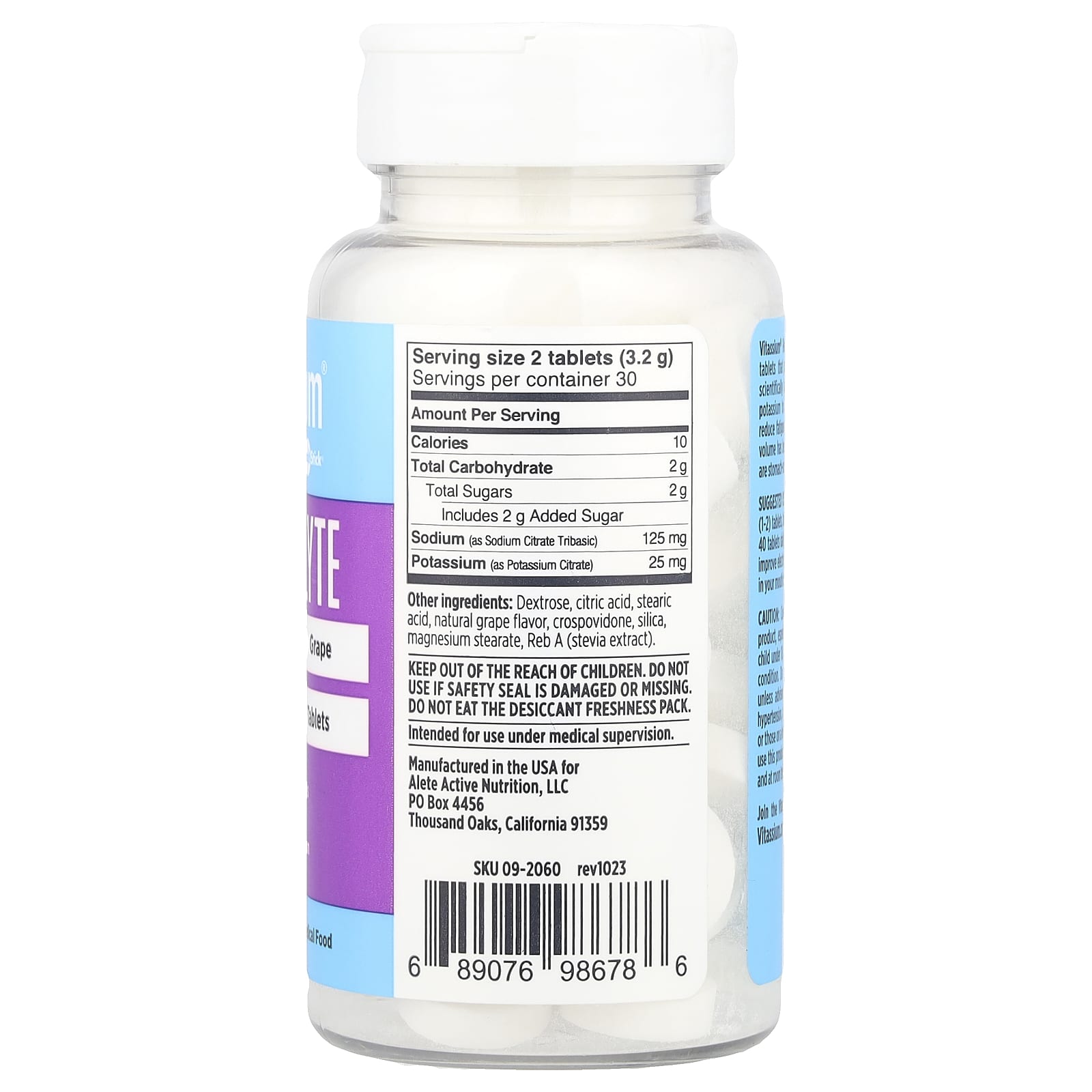 Vitassium, Electrolyte FastChews®, Grape, 60 Chewable Tablets - Image 2