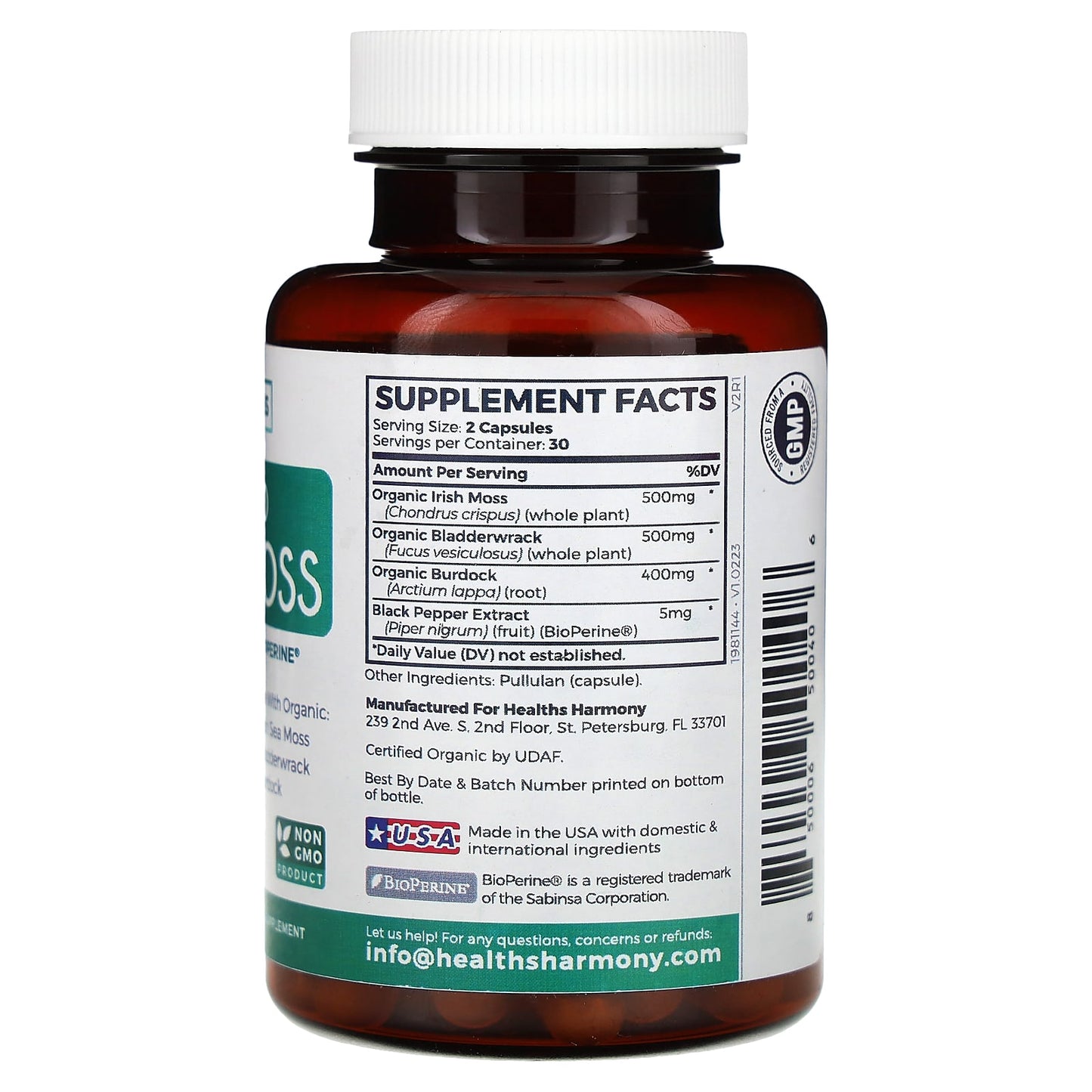 Organic Sea Moss Capsules for Enhanced Wellness - 60 Count - Image 2