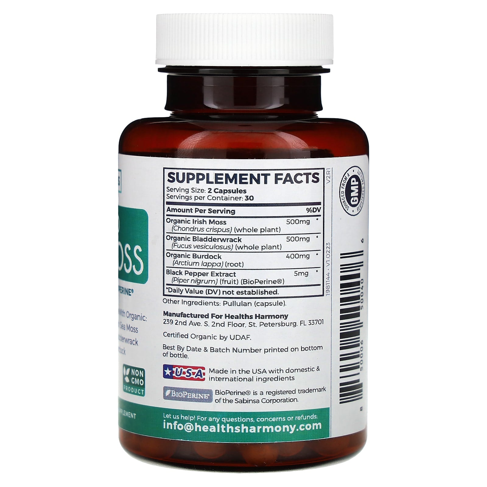 Organic Sea Moss Capsules for Enhanced Wellness - 60 Count - Image 2