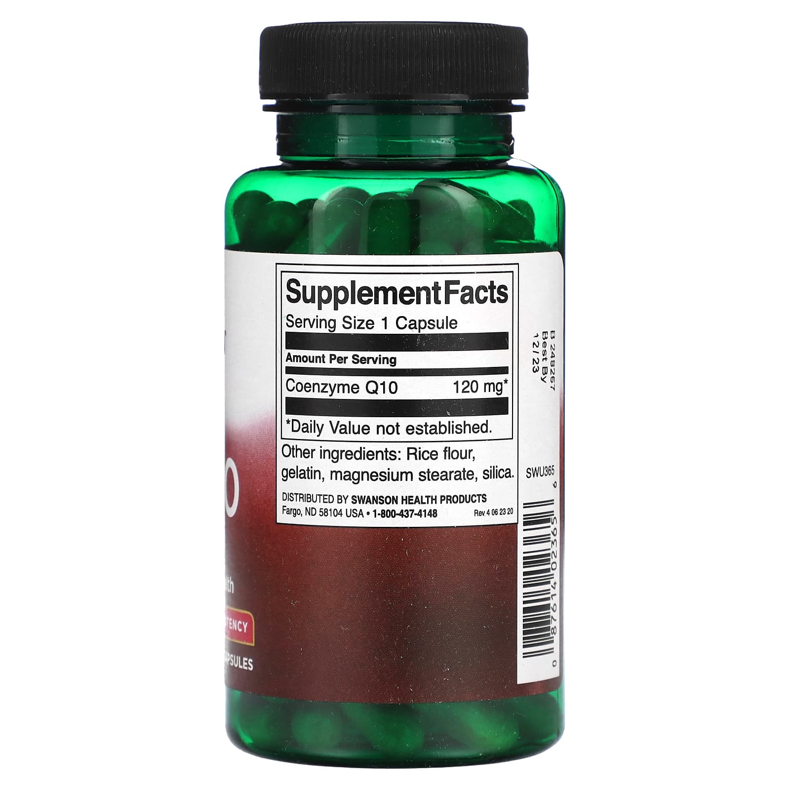 Swanson, CoQ10, High Potency, 120 mg, 100 Capsules - Image 2