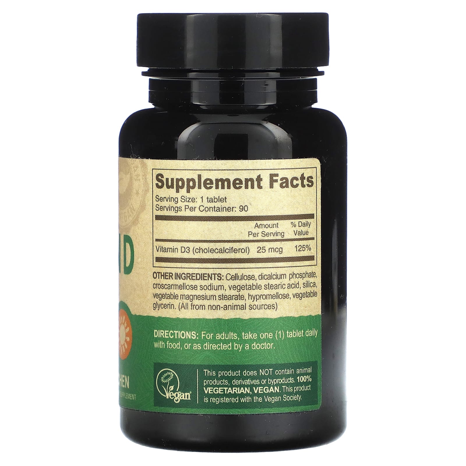 Vegan Vitamin D3 25mcg (1000 IU) by Deva - Plant-Based Dietary Supplement - Image 2