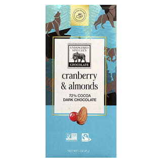 Dark Chocolate Bars with Cranberries & Almonds, 72% Cocoa