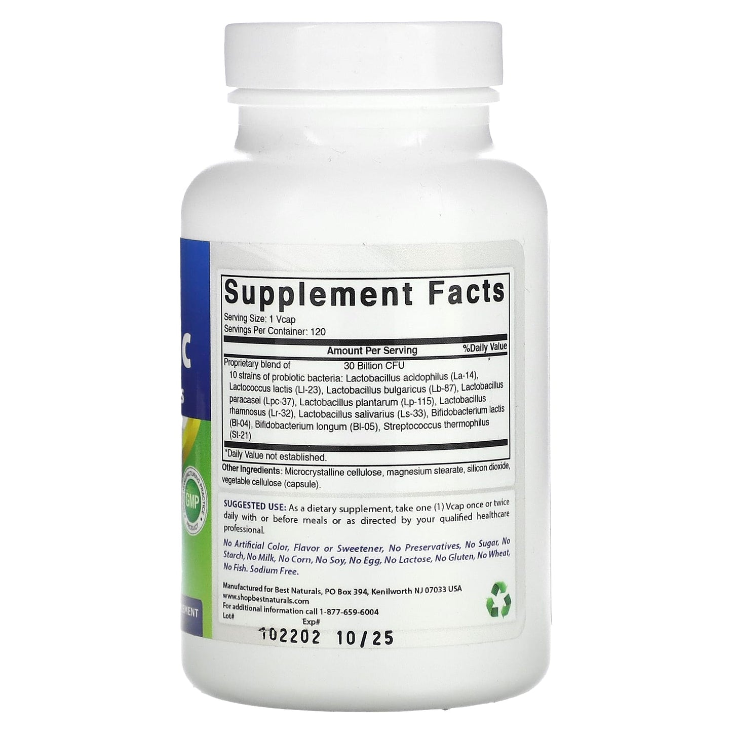 Best Naturals Probiotic 30 Billion CFU's for Healthy Digestion - Image 2