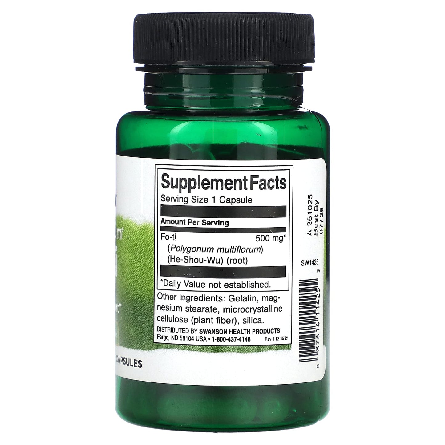 Swanson, Full Spectrum® Fo-Ti, 500 mg, 60 Capsules - Image 2