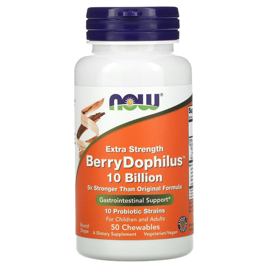 NOW Foods, Extra Strength Berry Dophilus, 50 Chewables - Image 1