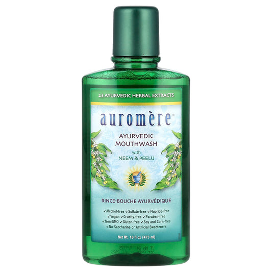 Ayurvedic Mouthwash with Neem & Peelu, 16 oz, Vegan & Cruelty-Free - Image 1