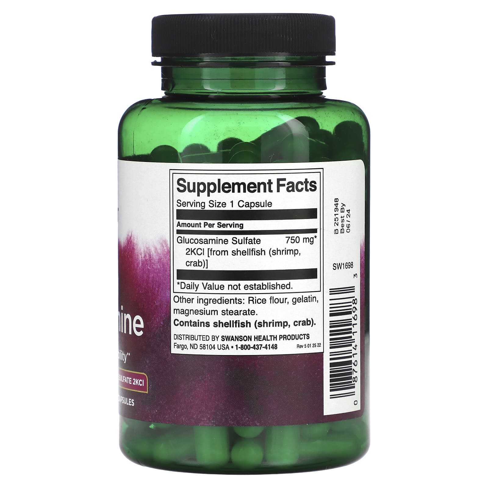 Swanson, Mega Glucosamine, 750 mg, 120 Capsules