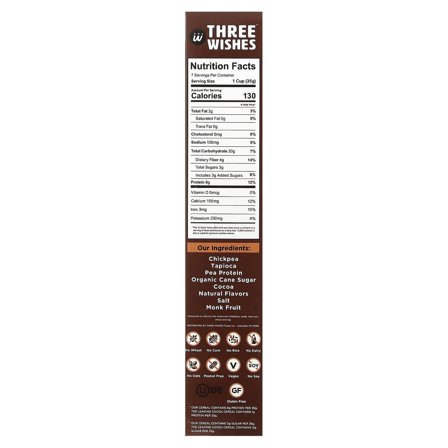 Three Wishes, Grain Free Cereal, Cocoa, 8.6 oz (245 g) - Image 2