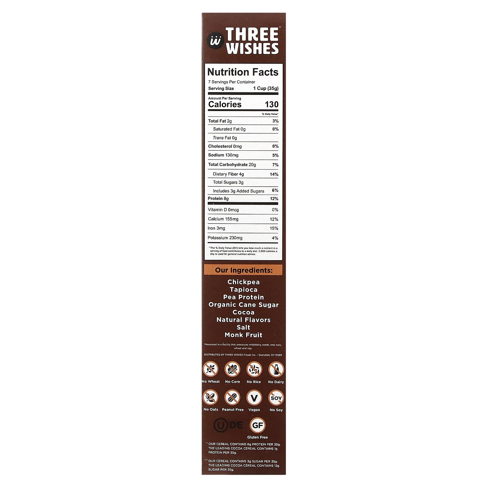Three Wishes, Grain Free Cereal, Cocoa, 8.6 oz (245 g) - Image 2