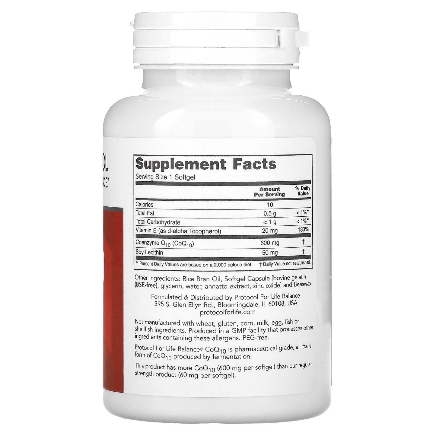 Protocol for Life Balance, CoQ10, Maximum Strength, 600 mg, 60 Softgels - Image 2