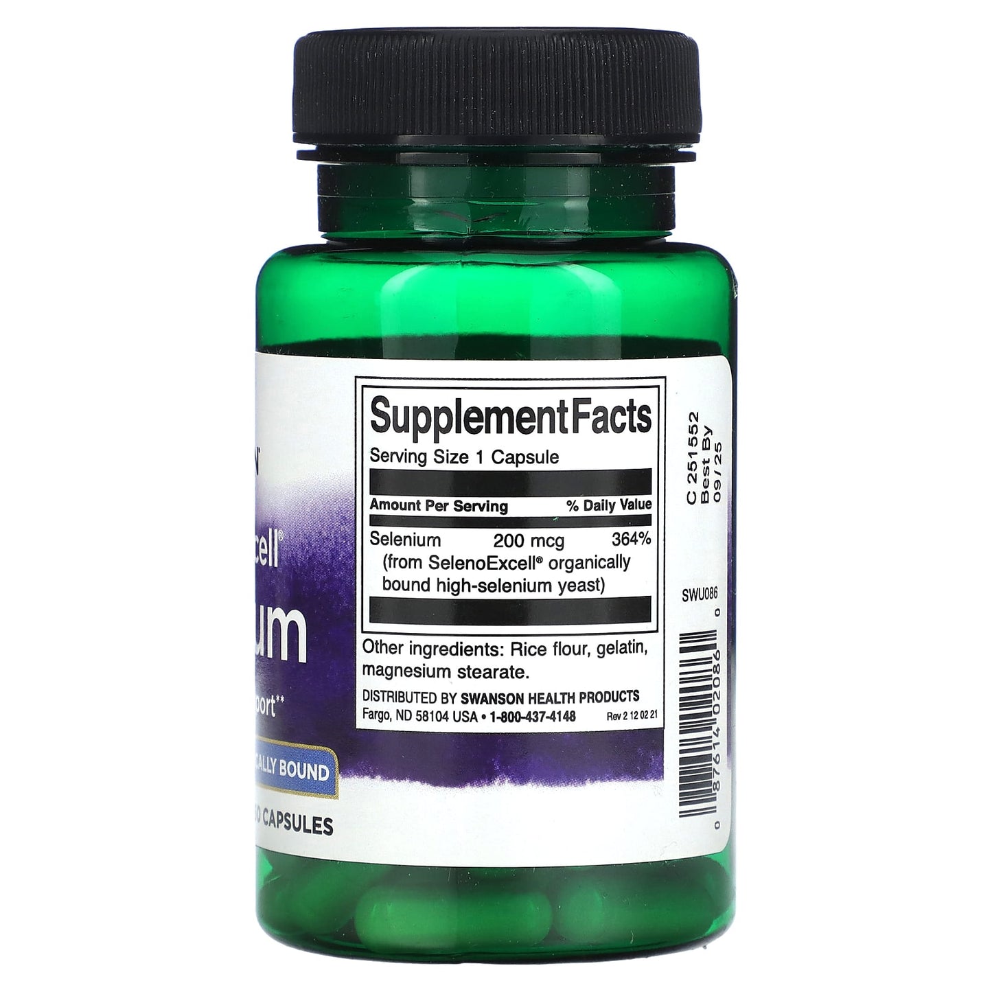 Swanson, SelenoExcell, Selenium, 200 mcg, 60 Capsules - Image 2