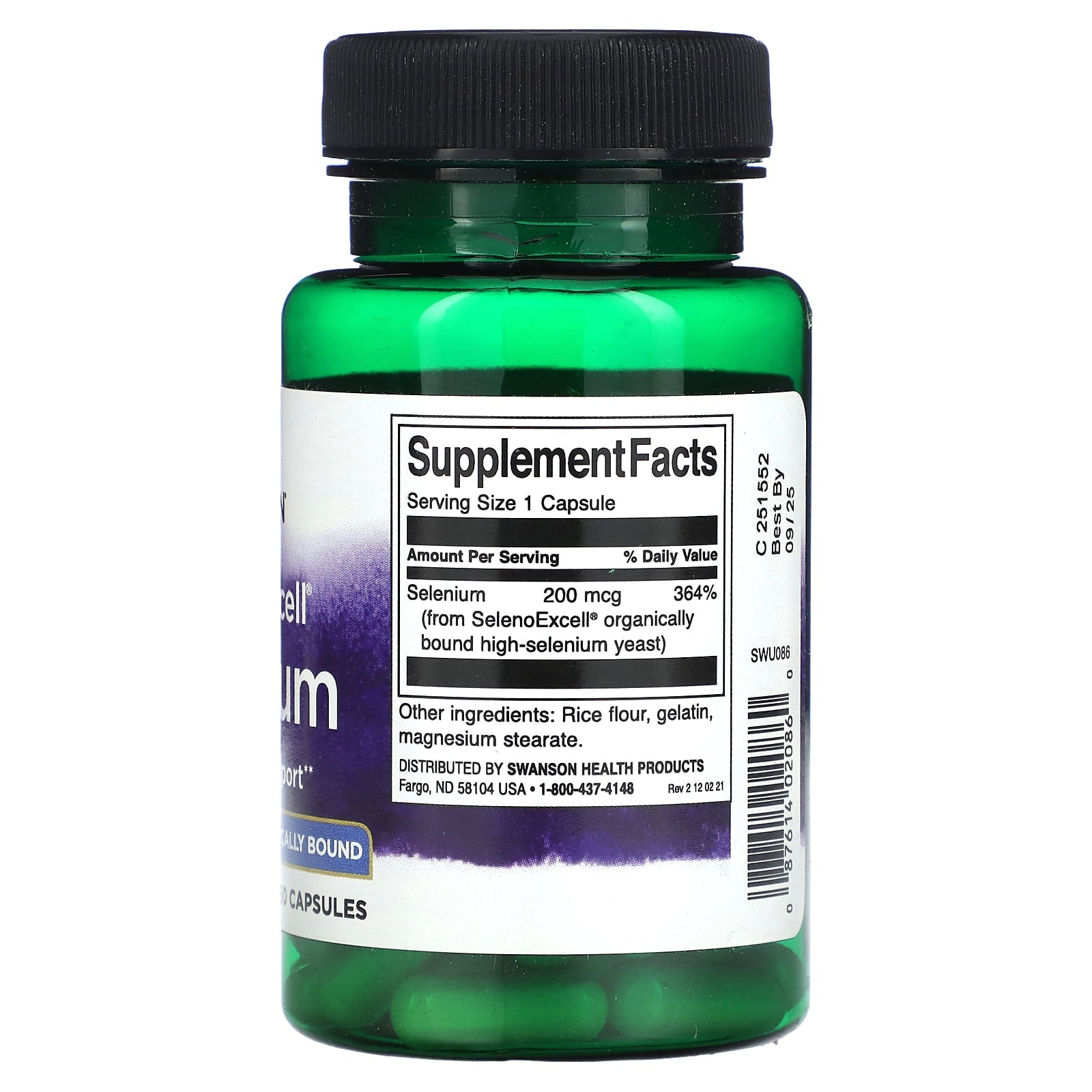 Swanson, SelenoExcell, Selenium, 200 mcg, 60 Capsules - Image 2
