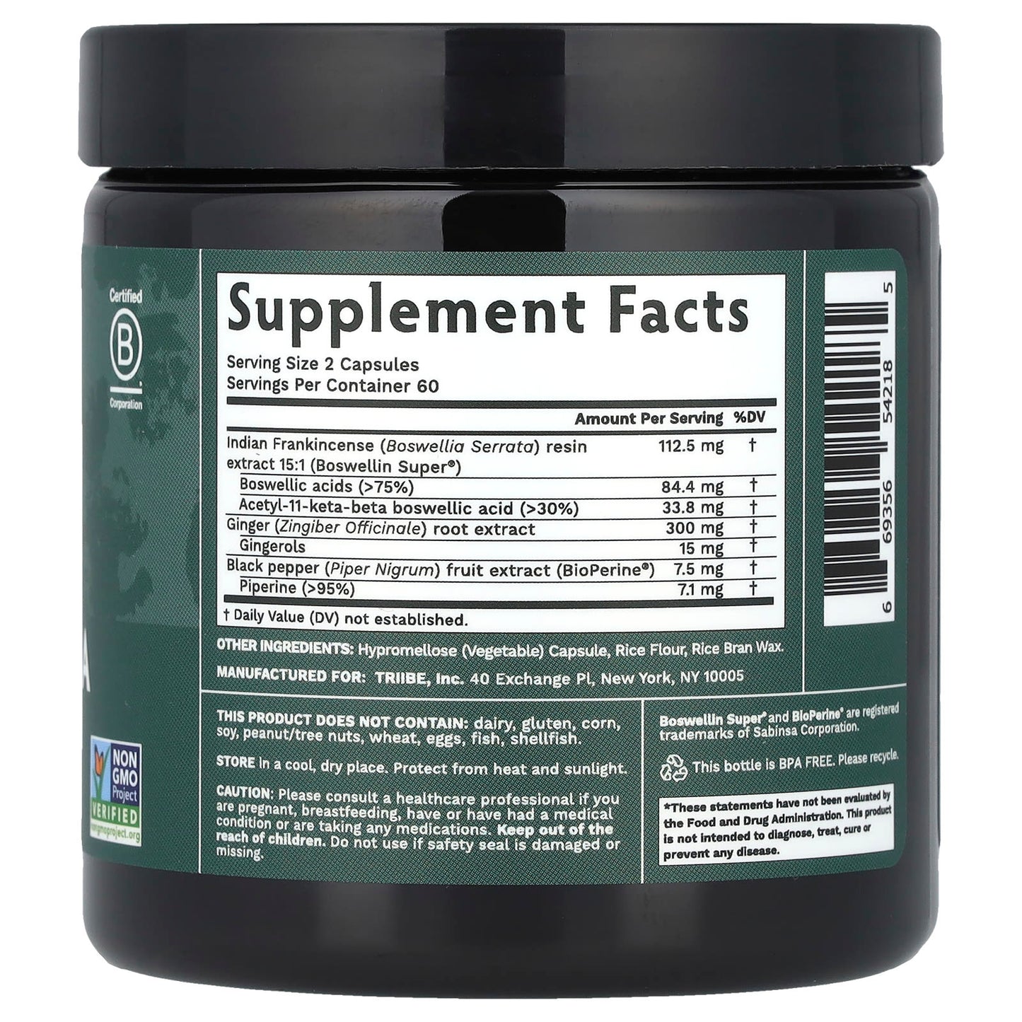 Tribe Organics, Boswellia Complex, 120 Capsules - Image 2