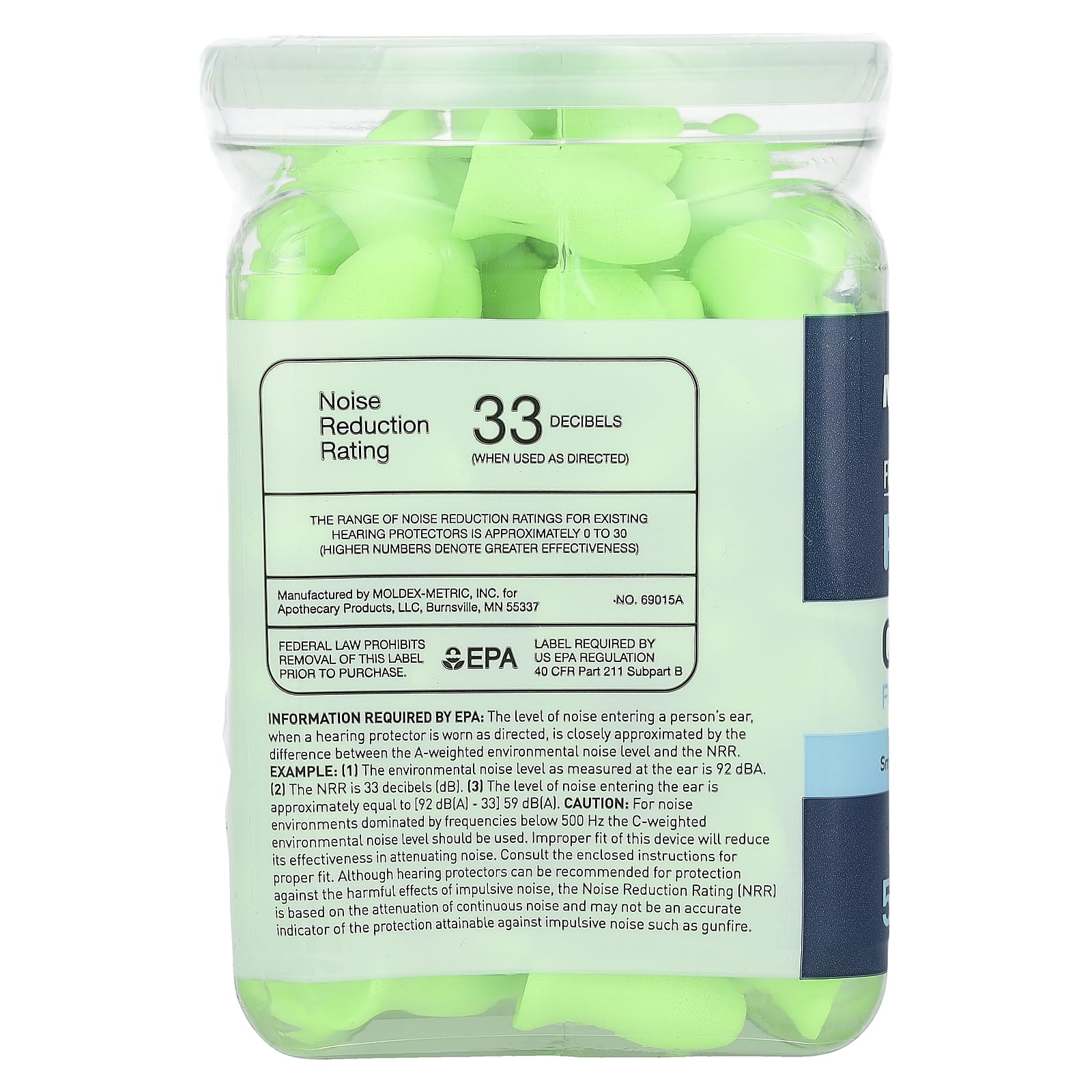 Noise Reduction Ear Plugs - 50 Pair (Flents) - Image 2