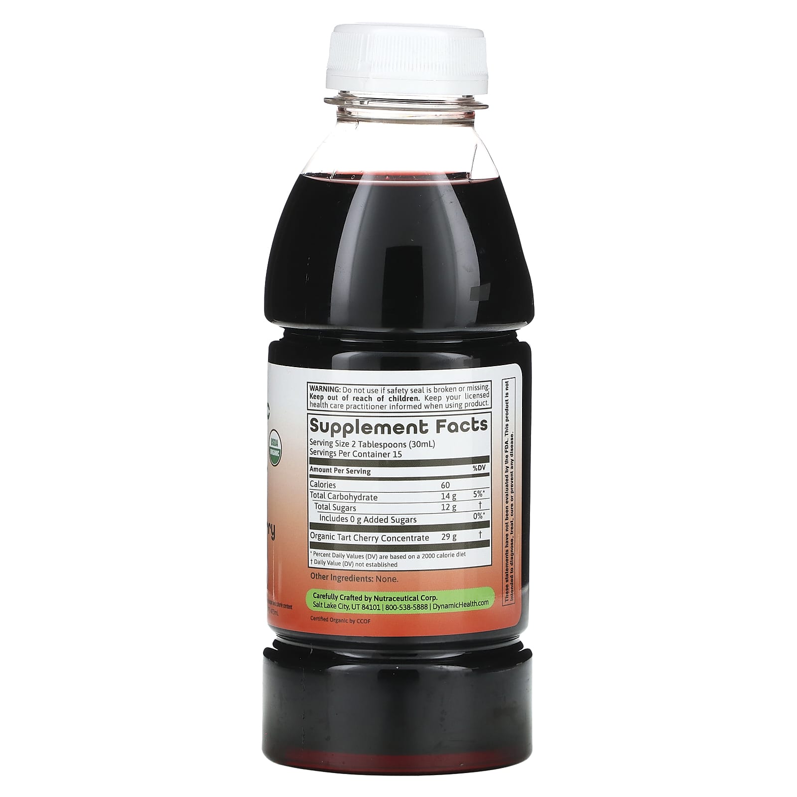 USDA Organic Tart Cherry Concentrate 473ml by Dynamic Health - Image 2