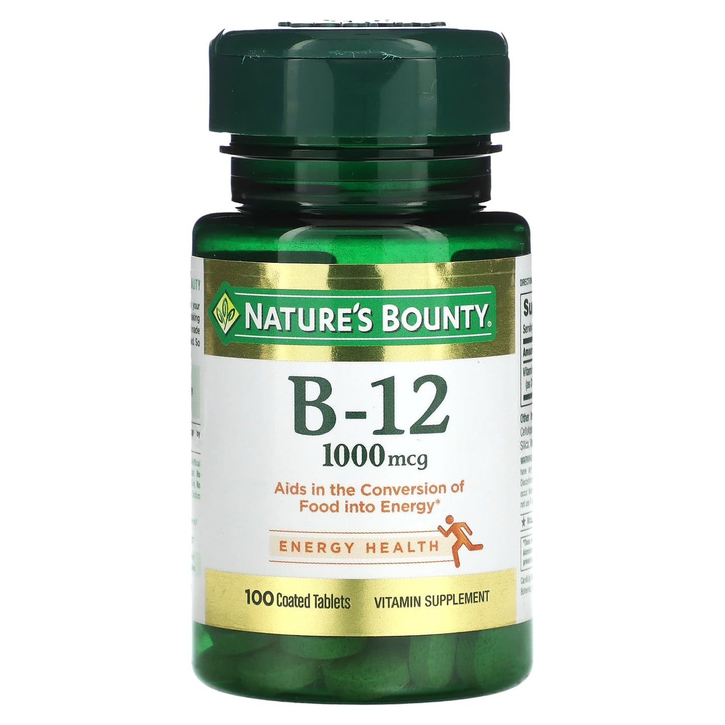 Nature's Bounty, Vitamin B-12, 1,000 mcg, 100 Coated Tablets - Image 1