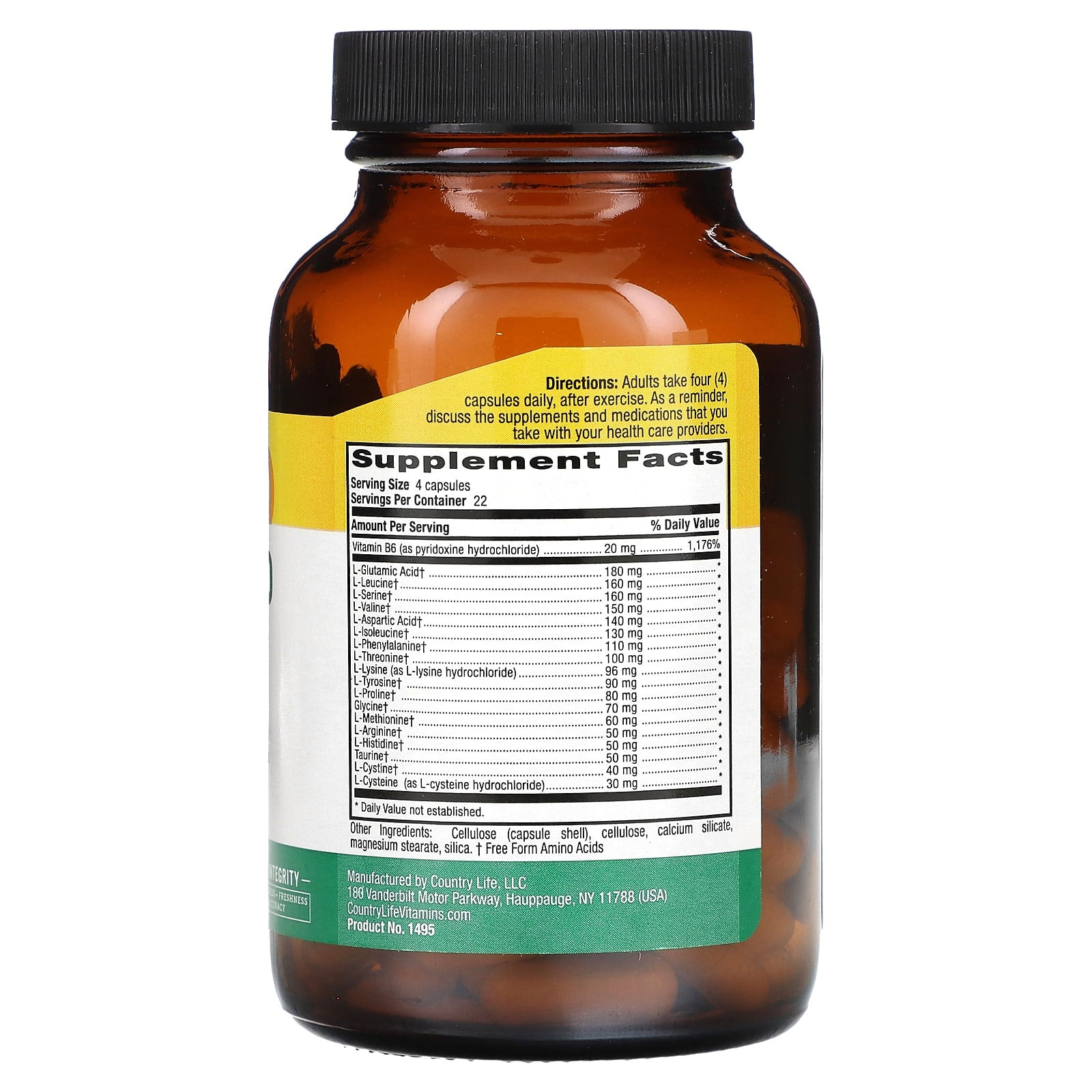 Max Amino Caps for Post-Workout Support | 16 Free Form Amino Acids - Image 2